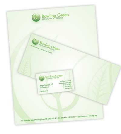 Letterhead, envelope and business card sample