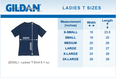 Ladies Sizes