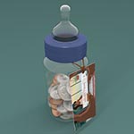 Baby bottle campaign icon