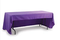 Purple table over